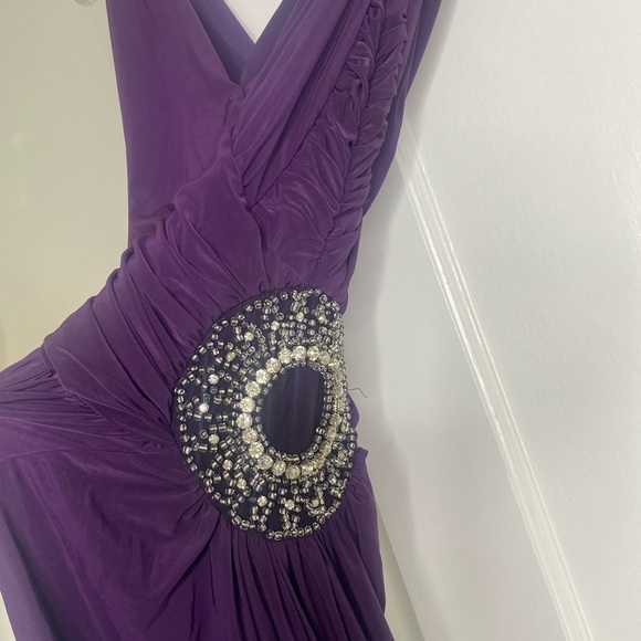 Bridesmaid Dress| Evening dress | Embellished Purple Dress - Picture 10 of 10